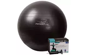 М'яч для фітнесу PowerPlay 4001 65см Black + насос (PP_4001_65_Black) - Фото