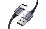 Дата кабель USB 2.0 AM to Type-C 2.0m US288 Aluminum Braid Black UGREEN (60128)