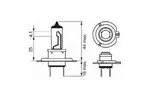 Автолампа BOSCH галогенова 55W (1 987 301 012)