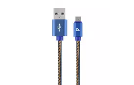 Дата кабель USB 2.0 AM to Micro 5P 1.0m corner Cablexpert (CC-USB2J-AMmBML-1M-BL) - Фото