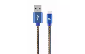 Дата кабель USB 2.0 AM to Type-C 1.0m corner Cablexpert (CC-USB2J-AMCML-1M-BL) - Фото