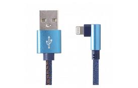 Дата кабель USB 2.0 AM to Lightning 1.0m corner Cablexpert (CC-USB2J-AMLML-1M-BL) - Фото