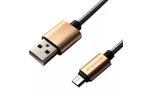 Дата кабель USB 2.0 AM to Micro 5P 1.0m Grey/Gold Grand-X (FM01GG)
