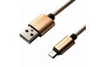Дата кабель USB 2.0 AM to Micro 5P 1.0m Yellow/Gold Grand-X (FM01YG)