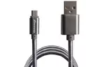 Дата кабель USB 2.0 AM to Micro 5P 1.0m Grey/Grey Grand-X (FM01GGR)
