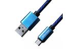 Дата кабель USB 2.0 AM to Micro 5P 1.0m Cu, 1.5A, Blue/Black Grand-X (FM05BLB)