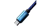 Дата кабель USB 2.0 AM to Micro 5P 1.0m Cu, 1.5A, Blue/Black Grand-X (FM05BLB)