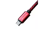 Дата кабель USB 2.0 AM to Micro 5P 1.0m Cu, 1.5A, Red/Black Grand-X (FM05RB)