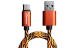 Дата кабель USB 2.0 AM to Type-C 1.0m Orange/Black Grand-X (FC05OB)
