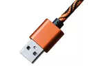 Дата кабель USB 2.0 AM to Type-C 1.0m Orange/Black Grand-X (FC05OB)