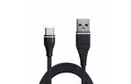 Дата кабель USB 2.0 AM to Type-C 1.2m black Grand-X (NC02BK)