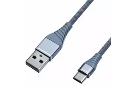Дата кабель USB 2.0 AM to Type-C 1.2m grey Grand-X (NC02GR) - Фото
