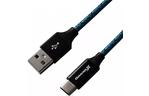 Дата кабель USB 2.0 AM to Type-C 1.0m Blue/Black Grand-X (FC06BLB)