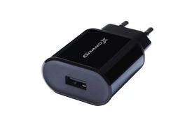 Зарядний пристрій Grand-X CH-55T 5V 2,4A USB Black + cable USB -> Type C, Cu, 4A, TPE (CH-55T) - Фото