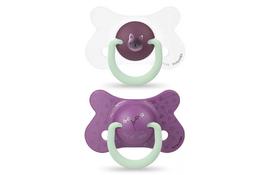 Пустышка Suavinex Фиолетовый котенок 18 мес. 2 шт ночная (307013) - Фото