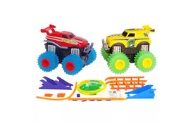 Машина Trix Trux набор 2 машинки с трассой красная и желтая (JLT-AS332RY) - Фото