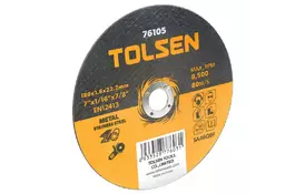 Круг відрізний Tolsen по металу/нержавіючій сталі 125х1.2 * 22.2мм (76103) - Фото