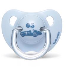 Пустышка Suavinex Истории детей Синий кит 0-6 мес голубая машинка (304391/1)