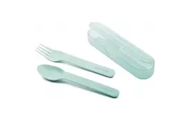 Набір дитячого посуду Suavinex Лісові історії Столові прибори зелені (401236) - Фото