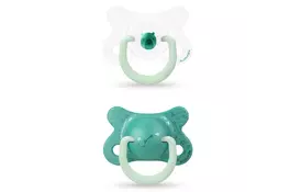 Пустышка Suavinex Зеленый медвежонок 0-6 мес 2 шт. ночная (306803) - Фото