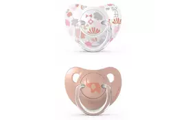 Пустышка Suavinex Memories Истории малышей 6-18 мес. 2 шт. оранжевая (307155) - Фото