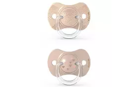 Пустушка Suavinex Чарівні історії 18 міс. 2 шт. золоте серце (307321) - Фото