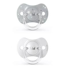 Пустышка Suavinex Волшебные истории 18 мес. 2 шт. серебряная корона (307322)