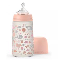 Бутылочка для кормления Suavinex Memories Истории малышей 270 мл, соска медленный поток оранж (307118)