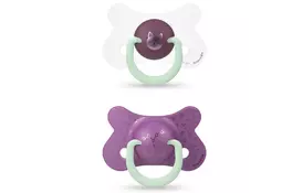 Пустышка Suavinex Фиолетовый котенок 6-18 мес 2 шт. ночная (306805) - Фото