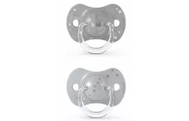 Пустышка Suavinex Волшебные истории 18 мес. 2 шт. серебряная корона (307344) - Фото