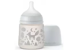 Бутылочка для кормления Suavinex Fox Истории лисы 150 мл. серая (307038) - Фото