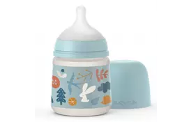 Бутылочка для кормления Suavinex Лесные истории 150 мл. голубая (307019) - Фото