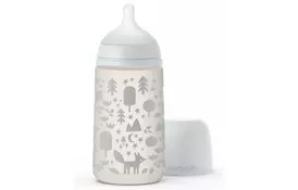 Бутылочка для кормления Suavinex Fox Истории лисы 270 мл. серая (307061) - Фото