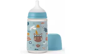 Бутылочка для кормления Suavinex Лесные истории 270 мл. голубая (307059) - Фото
