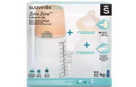 Пляшка для годування Suavinex набір антіколіковую ZERO.ZERO 270 мл (306423) - Фото