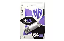 USB флеш накопичувач Hi-Rali 64GB Rocket Series Silver USB 2.0 (HI-64GBVCSL) - Фото