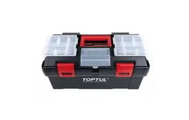 Ящик для инструментов TOPTUL пластиковый 3 секции 445x240x205 (TBAE0302) - Фото