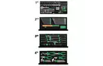 Набор инструментов TOPTUL в инструментальном ящике 3 секции 99 ед. (GCAZ0038)