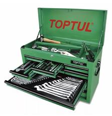 Набор инструментов TOPTUL в инструментальном ящике 9 секций 186ед. (GCBZ186A)