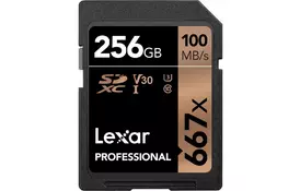 Карта памяти Lexar 256GB SDXC class 10 UHS-I U3 V30 667x Professional (LSD256B667) - Фото