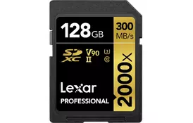 Карта памяти Lexar 128GB SDXC class 10 UHS-II 2000x Professional (LSD2000128G-BNNNG) - Фото