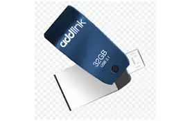 USB флеш накопитель AddLink 32GB T55 Blue USB 3.1/Micro USB (ad32GBT55B3) - Фото