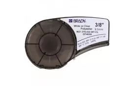 Лента для принтера этикеток Brady полиэстр, 9.53mm/6.4m. Белый на Прозрачном (M21-375-430-WT-CL) - Фото Лента для принтера этикеток Brady полиэстр, 9.53mm/6.4m. Белый на Прозрачном (M21-375-430-WT-CL) - Фото