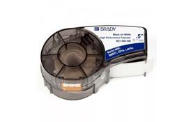 Лента для принтера этикеток Brady полиэстр, 12.7mm/6.4m, Черный на белом (M21-500-488) - Фото