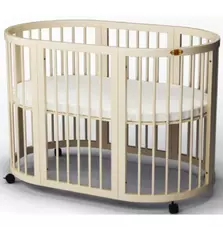 Кроватка Ingvart SMART BED OVAL сл. кость (1601015)