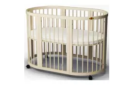 Ліжечко Ingvart SMART BED OVAL сл. кістка (1601015) - Фото