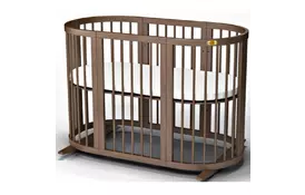 Кроватка Ingvart SMART BED OVAL шоколад (1601361) - Фото