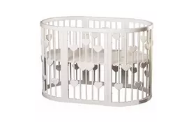 Кроватка Ingvart SMART BED OVAL с сердечками молочный (2349001) - Фото
