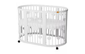 Кроватка Ingvart SMART BED ROUND с сердечками белый (1349003) - Фото