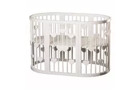 Кроватка Ingvart SMART BED ROUND с сердечками молочный (1349001) - Фото